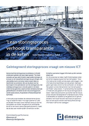 ProRail maakt storingsproces lean - referentie ProRail maakt storingsproces lean - referentie